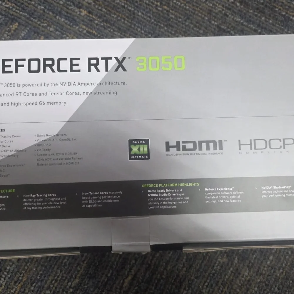 G/FORE GeForce RTX 3050 Graphics Card - Silver and Green